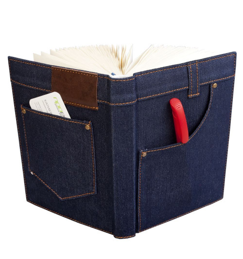 Ежедневник. Переплет- джинсовая ткань-25