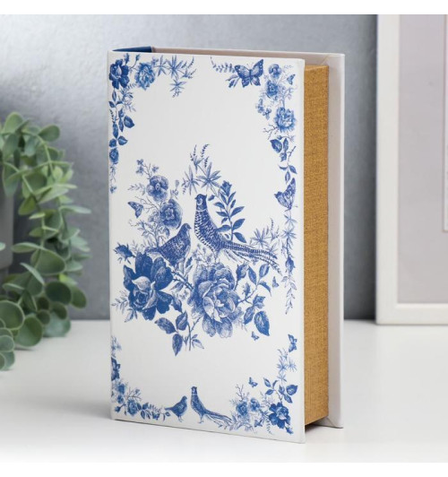 Книга-сейф: Синие цветы и олень - 21х13х5 см-1