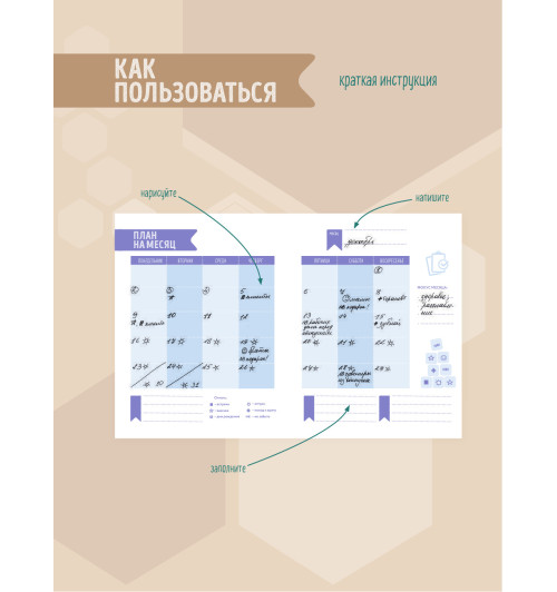 Плискина Юлианна Владимировна: Wellness planner: ваш личный коуч на пути к успеху, здоровью и гармонии (мятный)-6