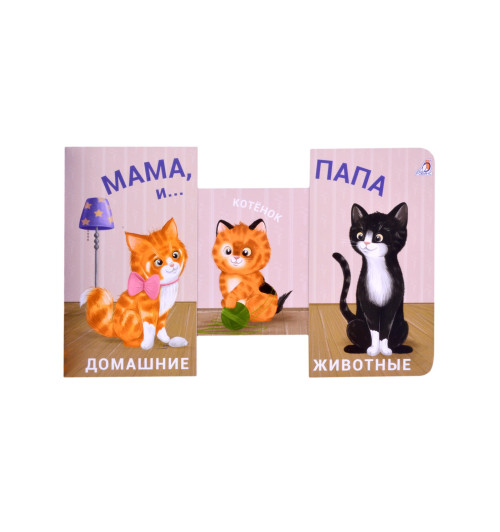 Книжки - задвижки. Мама, папа и малыш. Домашние животные Книжки - задвижки. Мама, папа и малыш. Домашние животные-1