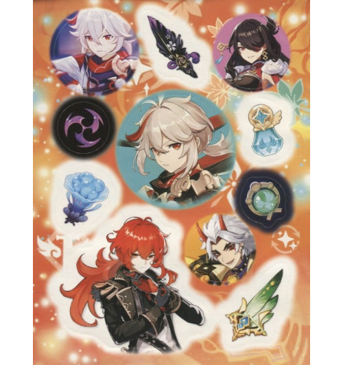 Genshin Impact. Наклейки (голубые)-1