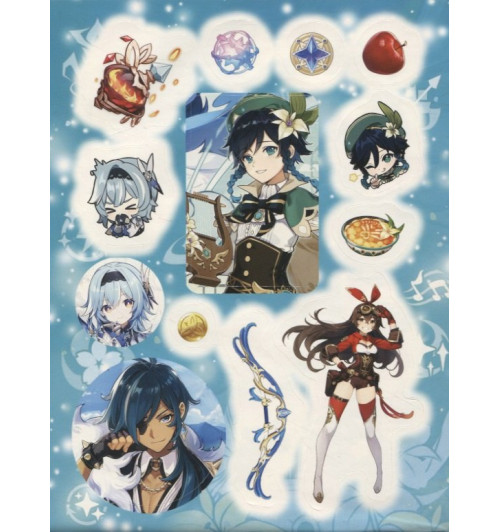 Genshin Impact. Наклейки (голубые)-2