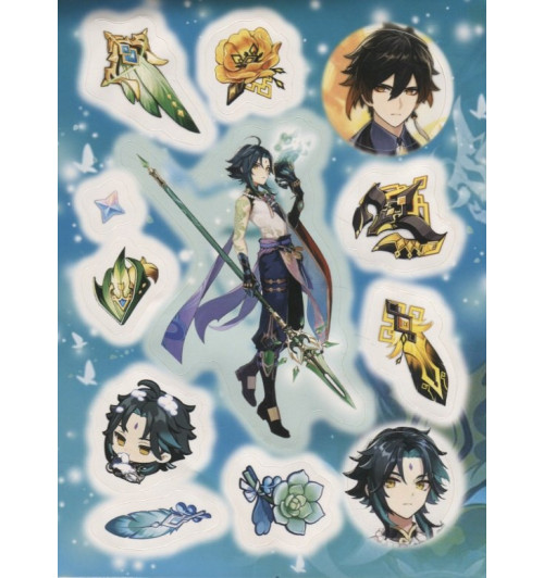 Genshin Impact. Наклейки (оранжевые)-1