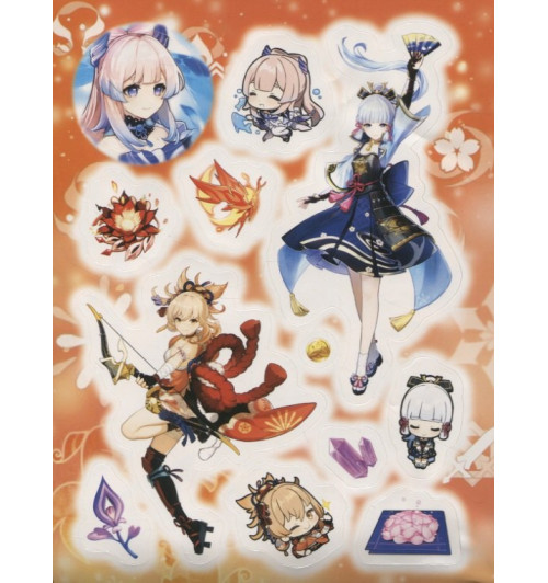 Genshin Impact. Наклейки (оранжевые)-2