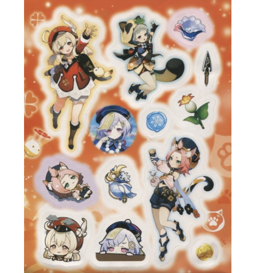 Genshin Impact. Наклейки (оранжевые)-4